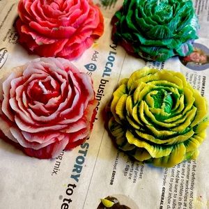 Flowers candles lots of different colors and designs